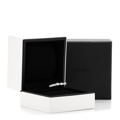 Chanel 18K White Gold Diamond Ruban Ring 50 5.25 7 of 7