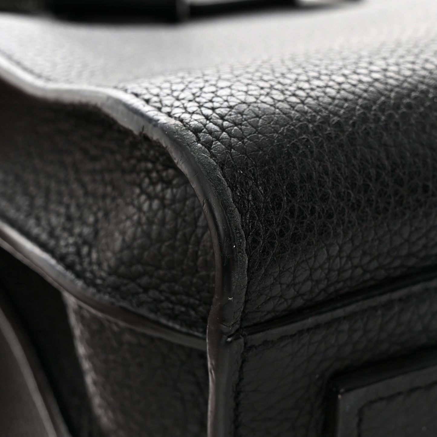 Grained Calfskin Baby Sac De Jour Souple Black
