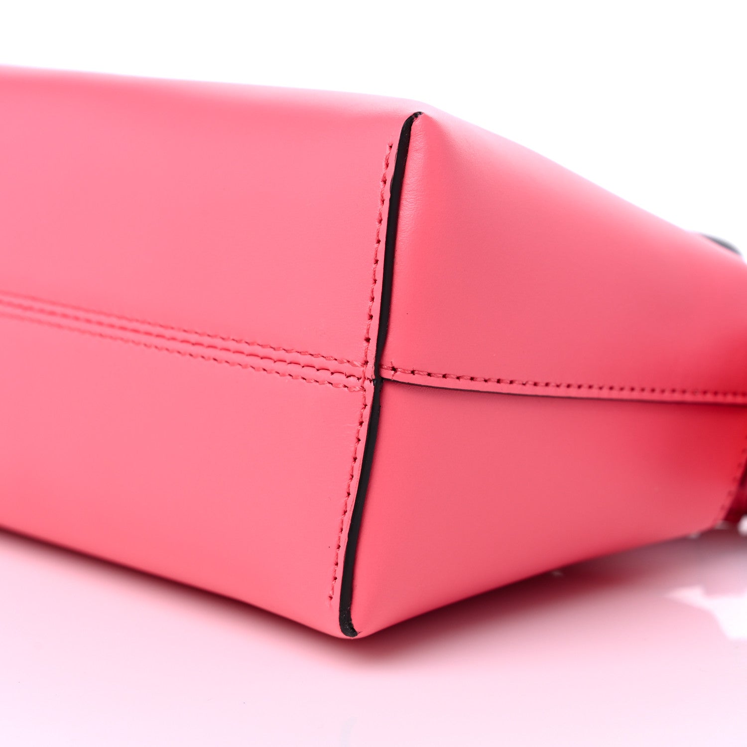 Fendi Vitello King Plexiglass Logo Embossed Mini By The Way Top Handle Boston Bag Pink Dalia 10 of 10