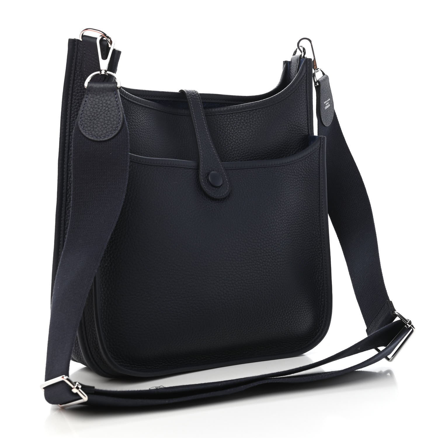 Hermes Taurillon Clemence Evelyne III PM Bleu Indigo 3 of 11