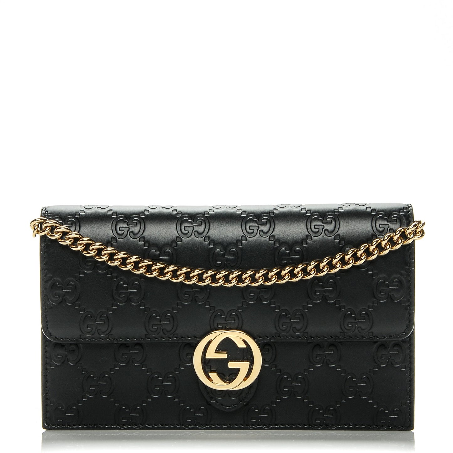 Guccissima Icon Chain Wallet Black