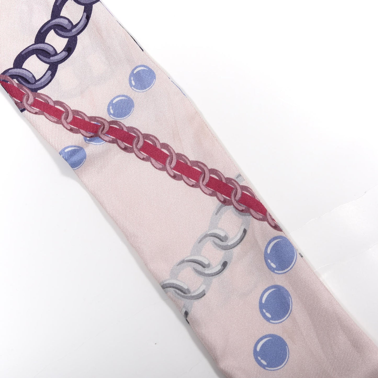 Silk Twill Slim Bandeau Scarf Pink