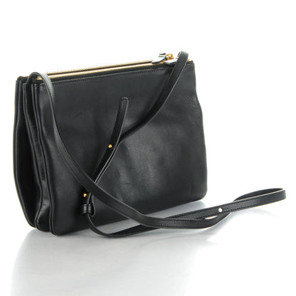 Celine Lambskin Large Trio Crossbody Bag Black 3 of 8