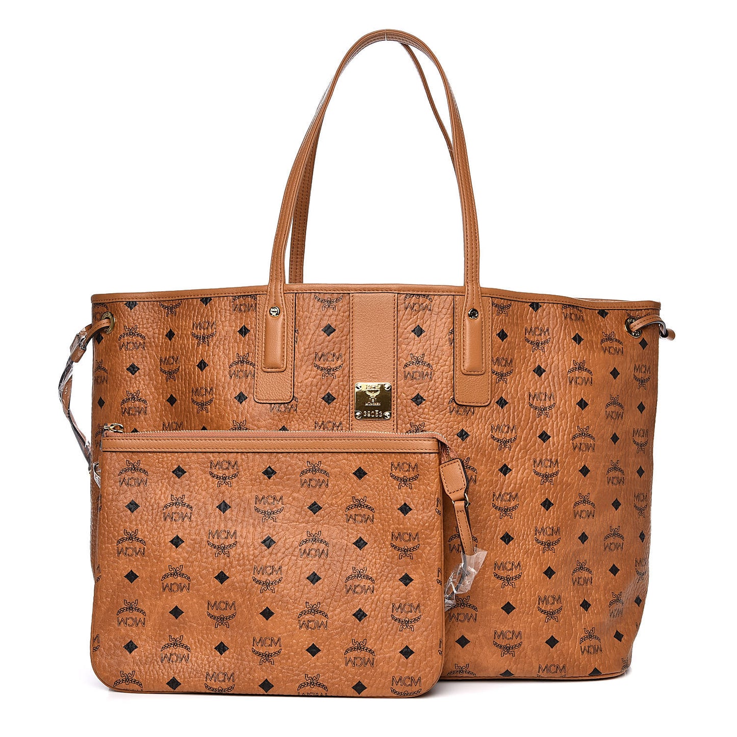 Visetos Large Liz Reversible Shopper Tote Cognac