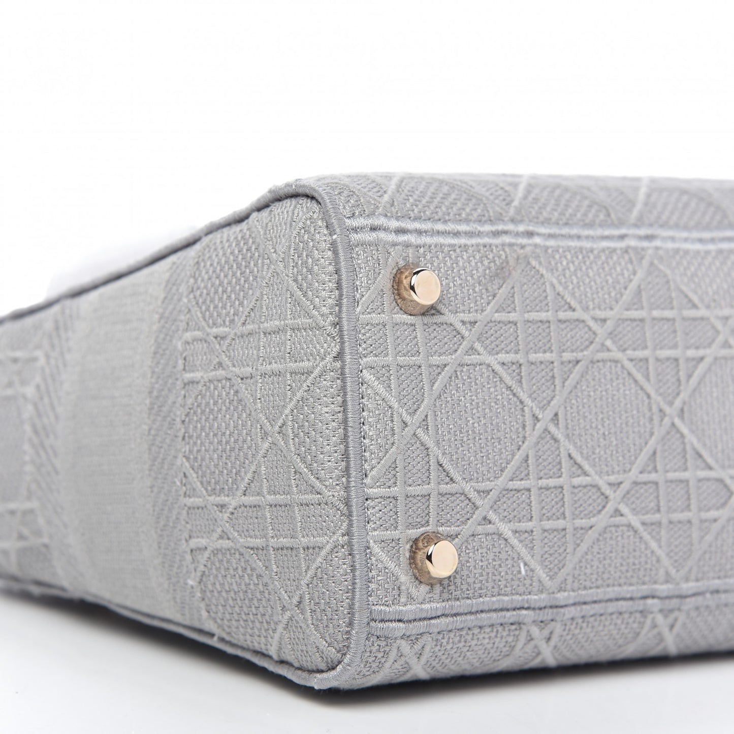 Canvas Embroidered Cannage Medium Lady D-Lite Gray