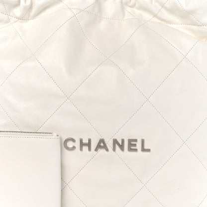 Chanel Shiny Calfskin Quilted Chanel 22 White 9 of 11