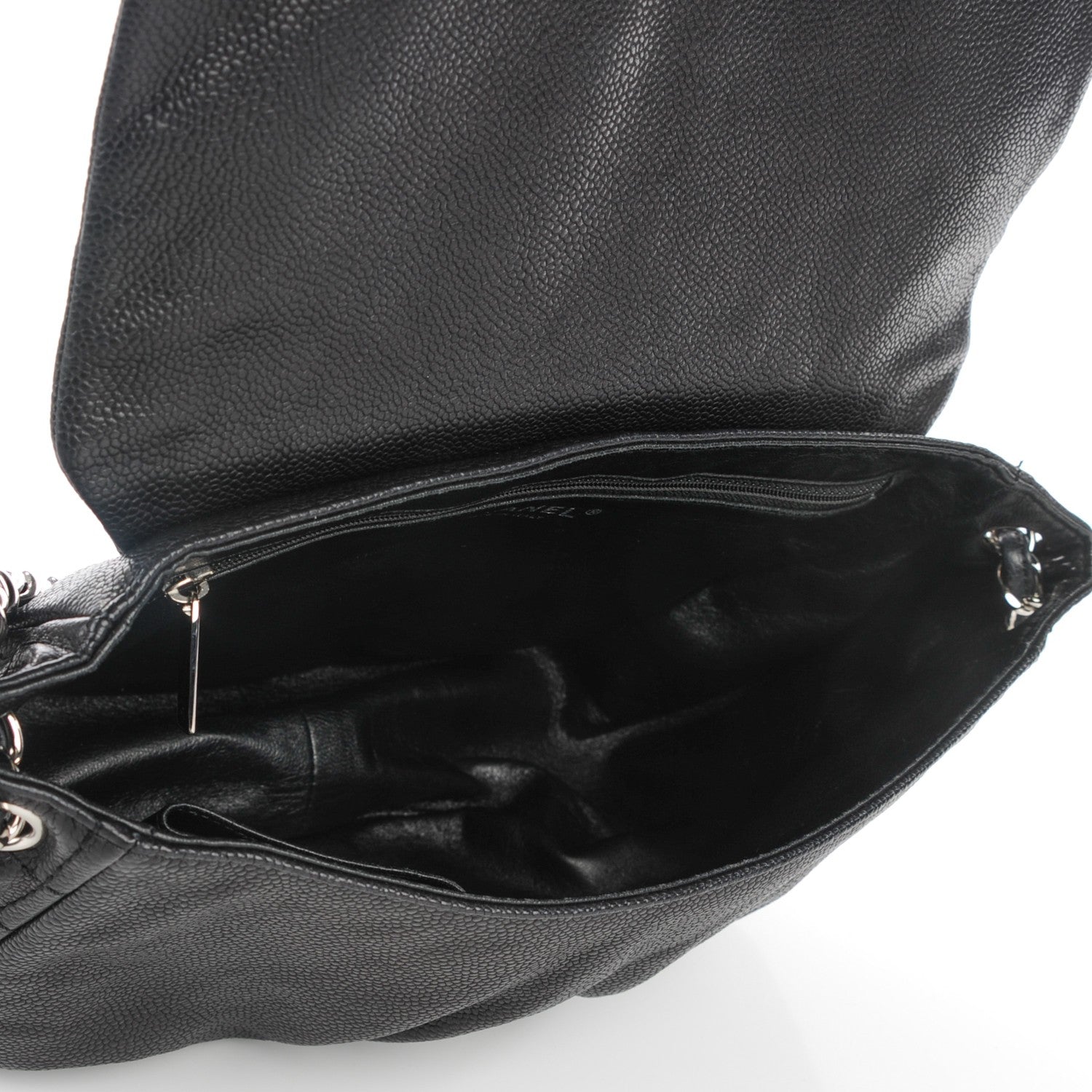 Chanel Caviar Half Moon Wallet On Chain WOC Black 5 of 7