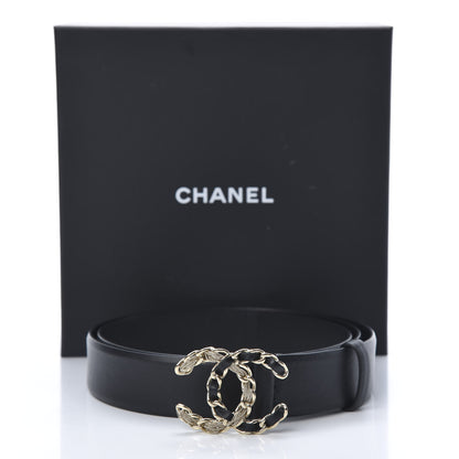 Chanel Calfskin CC Chain Belt 95 38 Black 8 of 8