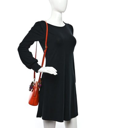 Gucci Textured Dollar Calfskin Mini Diana Dome Tote Bag Deep Orange Spicy Cyclamin 2 of 9