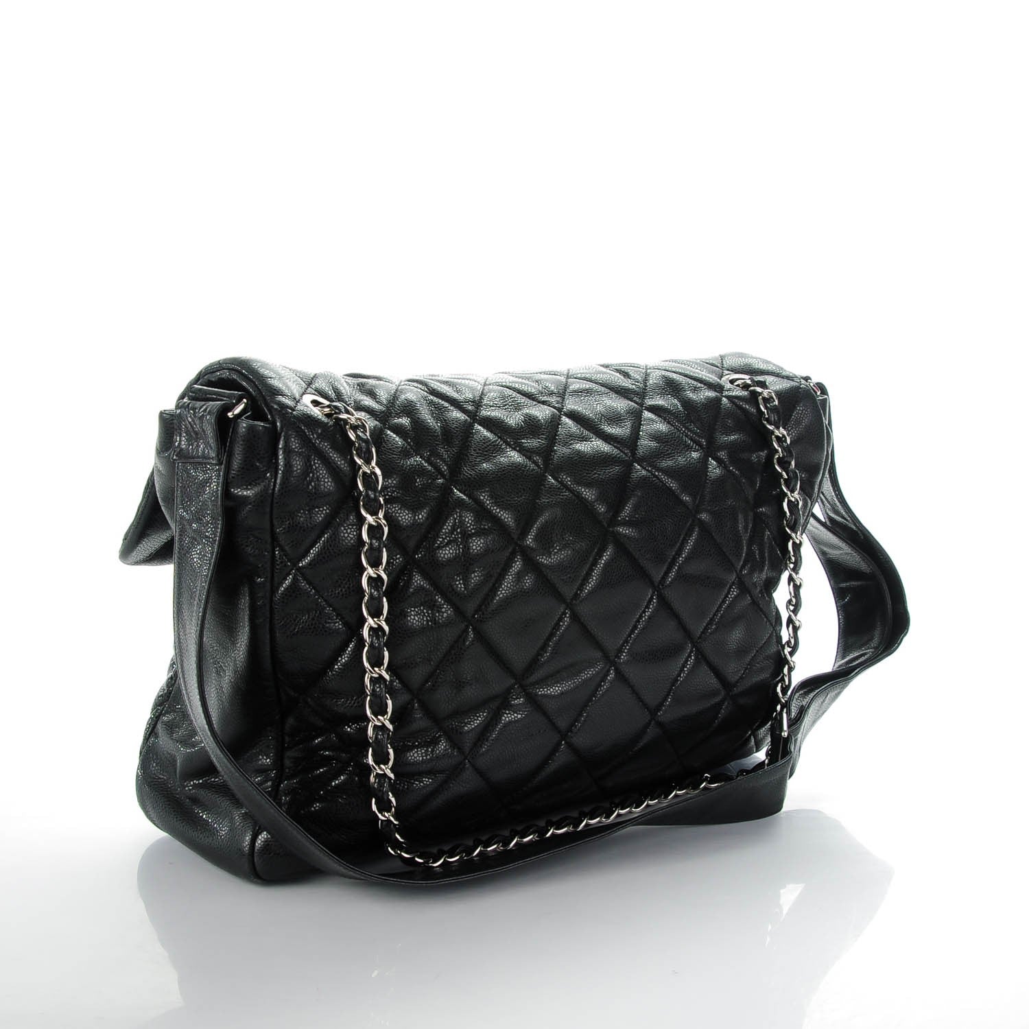 Chanel Caviar Quilted Stretch Spirit Messenger Bag Black 3 of 14