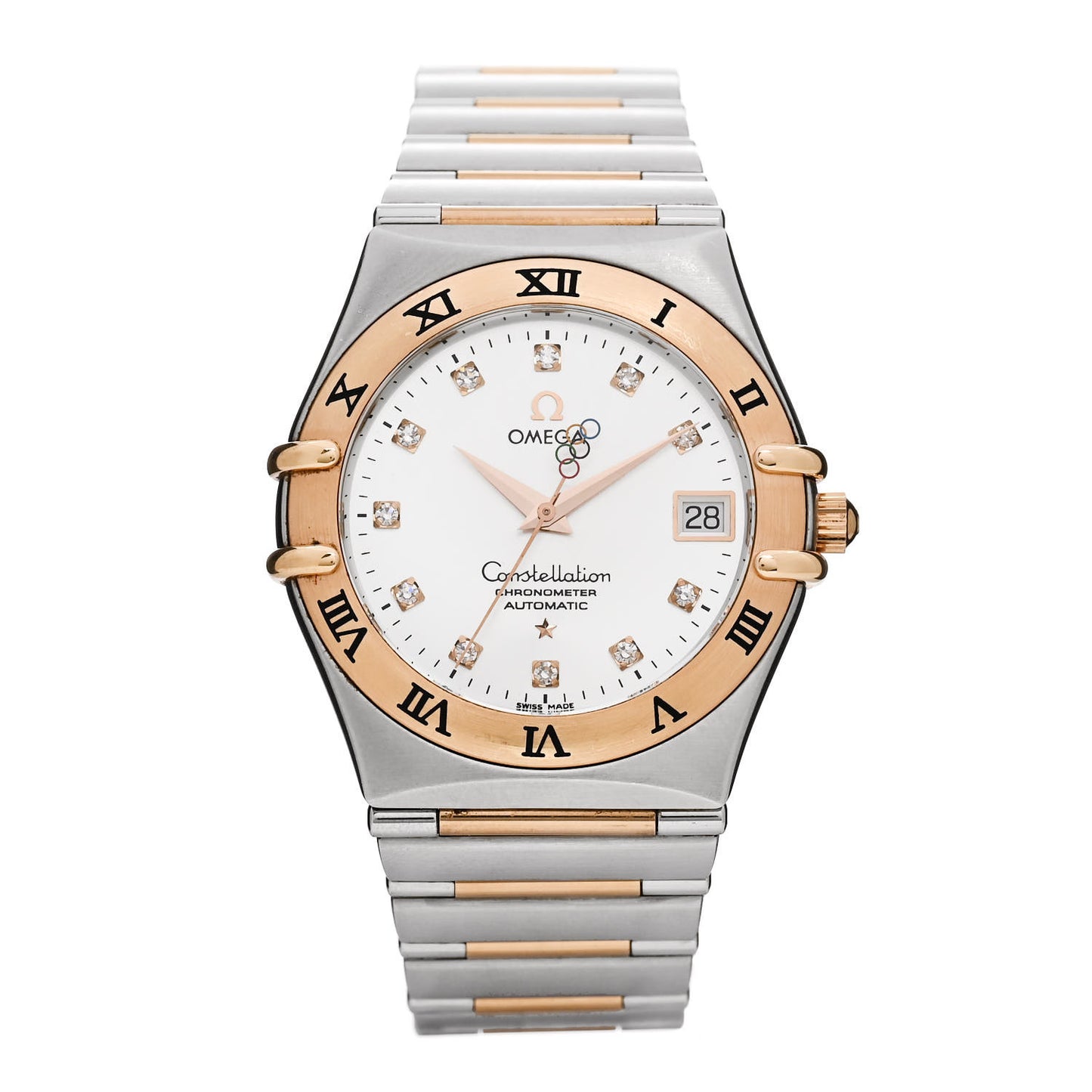 Stainless Steel 18K Red Gold Diamond 35mm Constellation Co-Axial Automatic Watch 111.20.36.20.52.001
