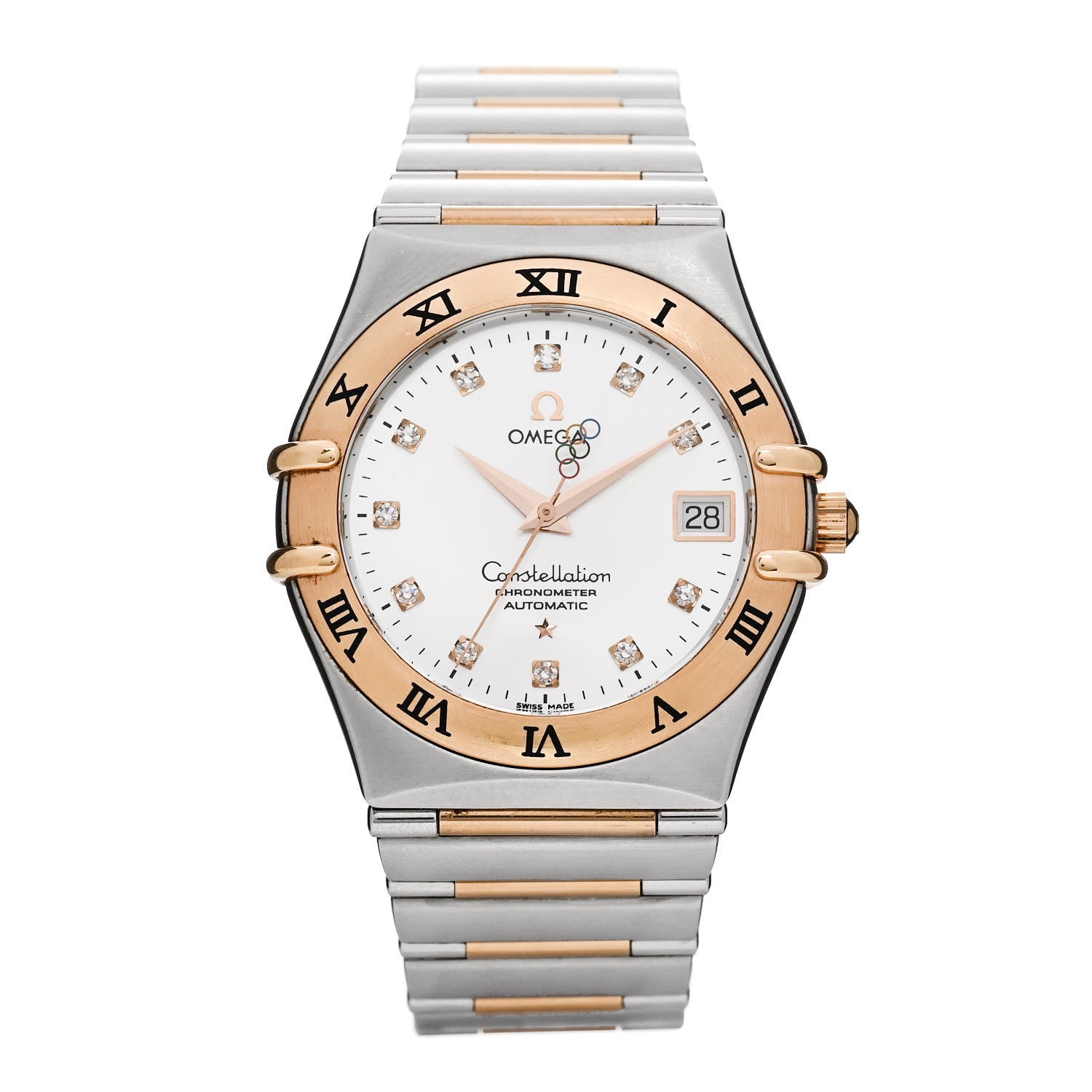 Omega Stainless Steel 18K Red Gold Diamond 35mm Constellation Co-Axial Automatic Watch 111.20.36.20.52.001 1 of 4