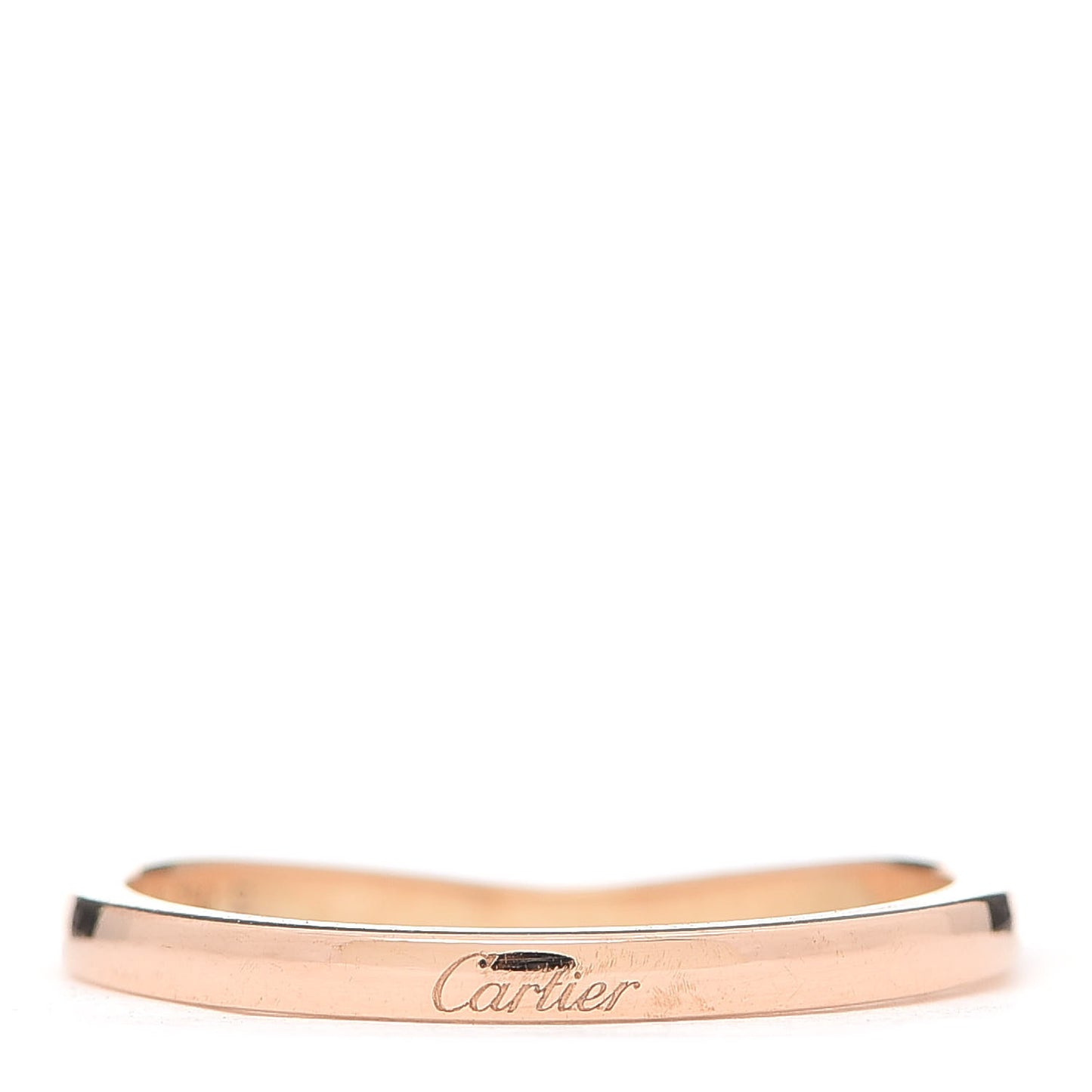 18K Pink Gold Ballerine Wedding Band Ring 58 8.25