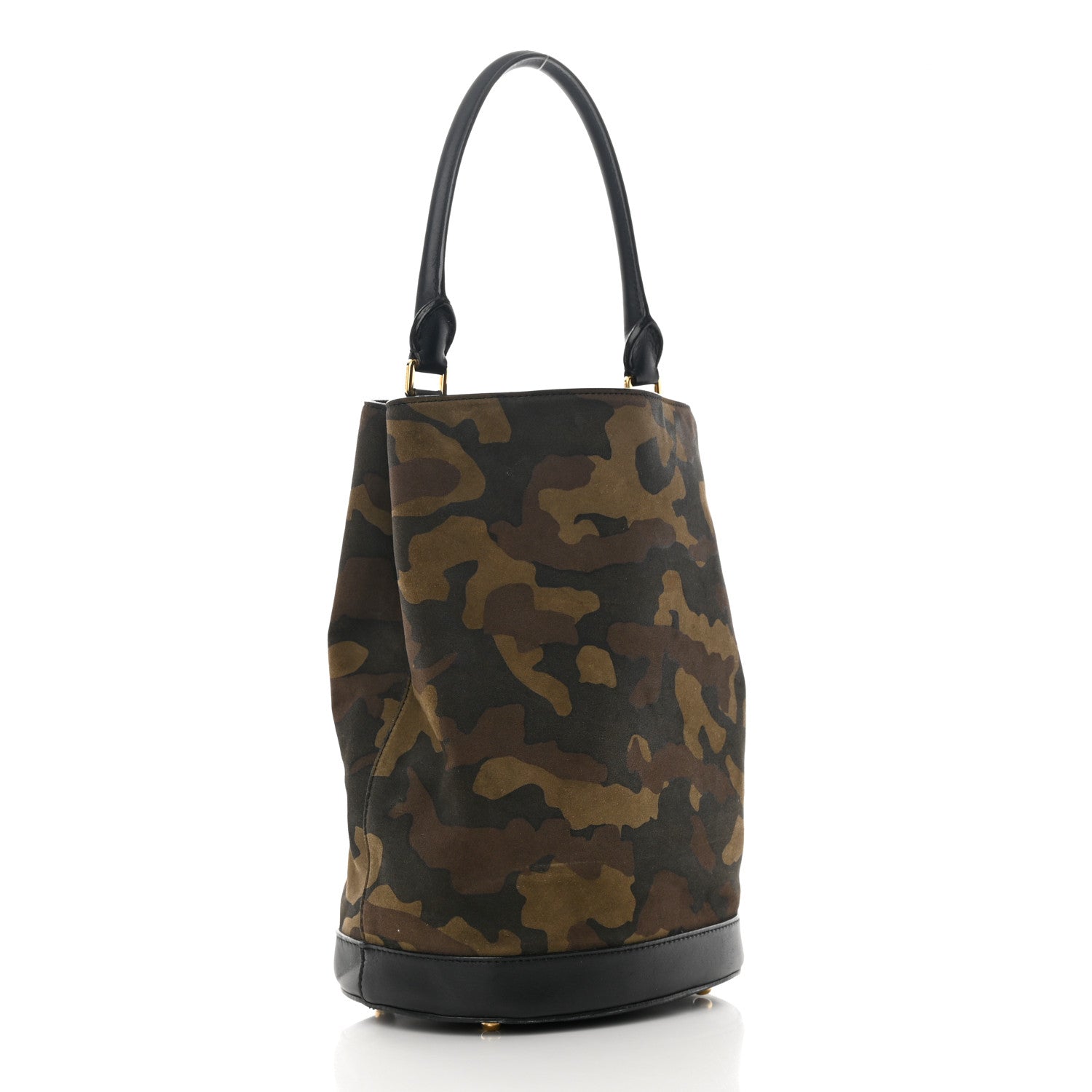 Burberry Calfskin Suede Camouflage Hobo Bag Multicolor 4 of 18