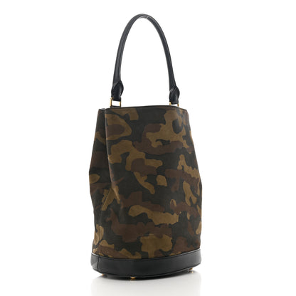 Burberry Calfskin Suede Camouflage Hobo Bag Multicolor 4 of 18