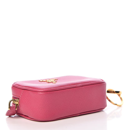Prada Saffiano Metal Coin Purse Fuxia 4 of 7