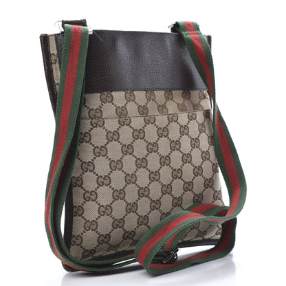 Gucci GG Monogram Web Messenger Crossbody Bag Dark Brown 2 of 14
