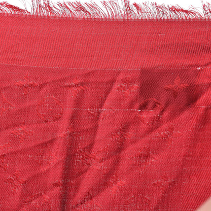 Louis Vuitton Silk Wool Monogram Shawl Pomme D'Amour 11 of 13
