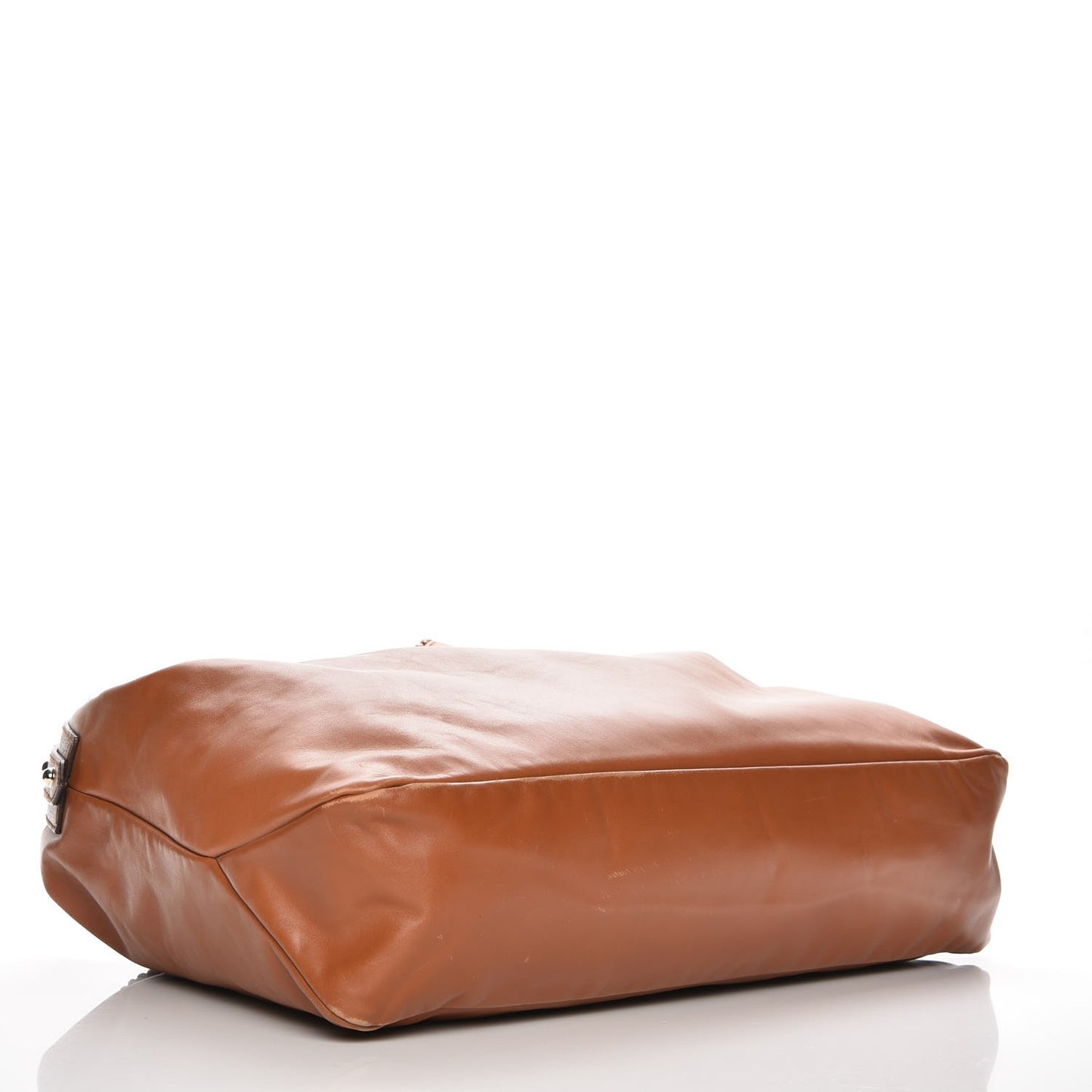 Calfskin Large Horsebit Chain Hobo Brown