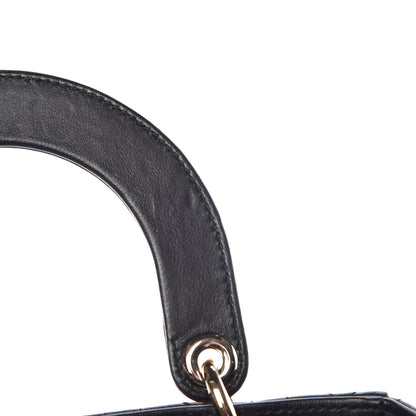 Christian Dior Lambskin Cannage Small Lucky Badges My Lady Dior Black 10 of 13