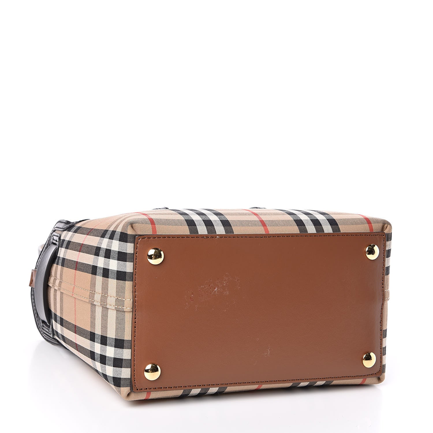 Burberry Calfskin Vintage Check Triple Stud Mini Belt Bag Archive Beige 4 of 11