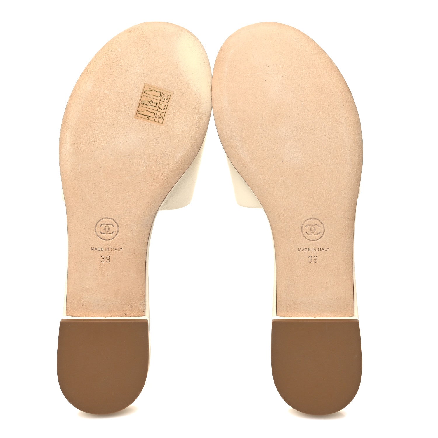 Chanel Calfskin Pearl CC Mules 39 Ivory 5 of 8
