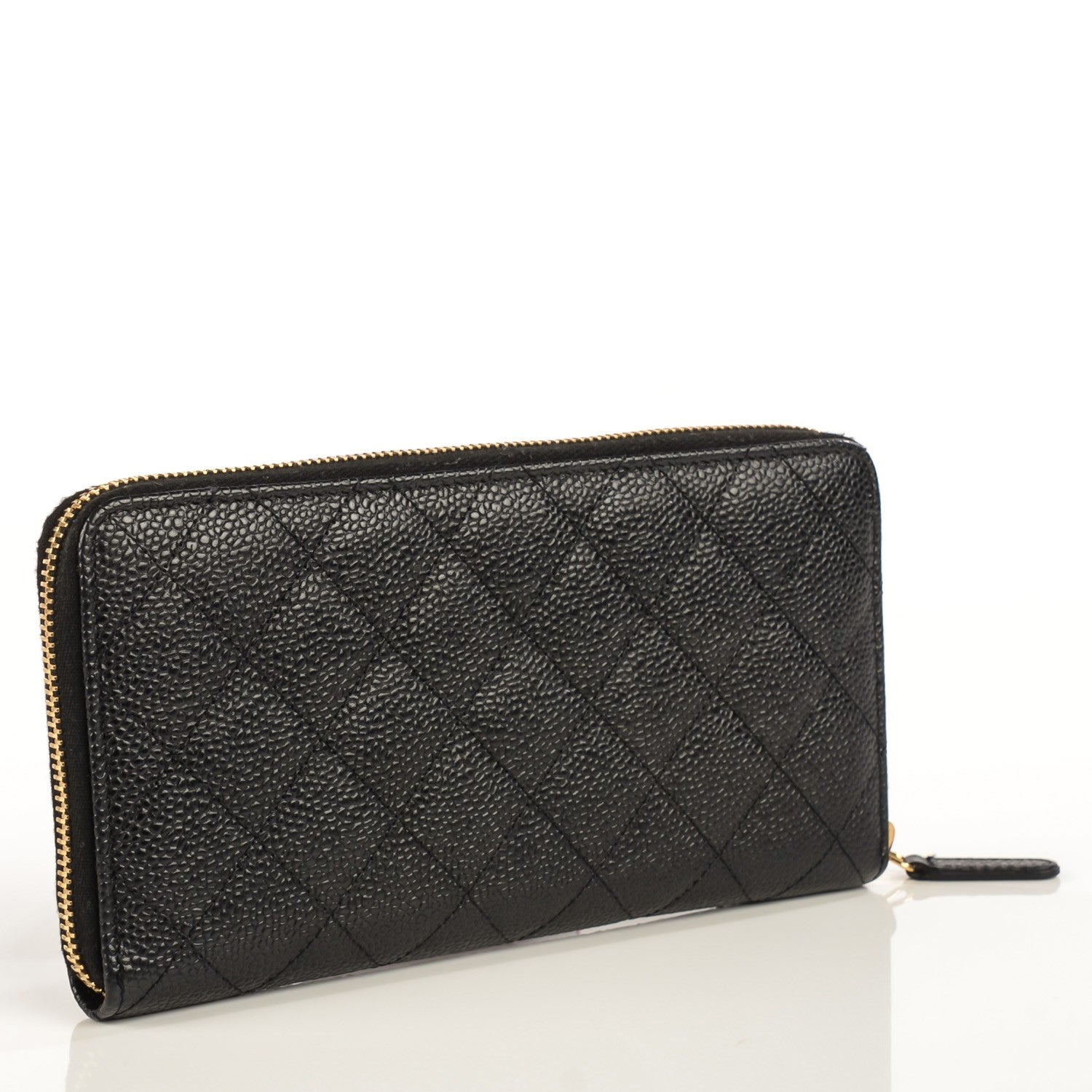 Chanel Caviar Quilted Large Gusset Zip Around Wallet Black 3 of 8