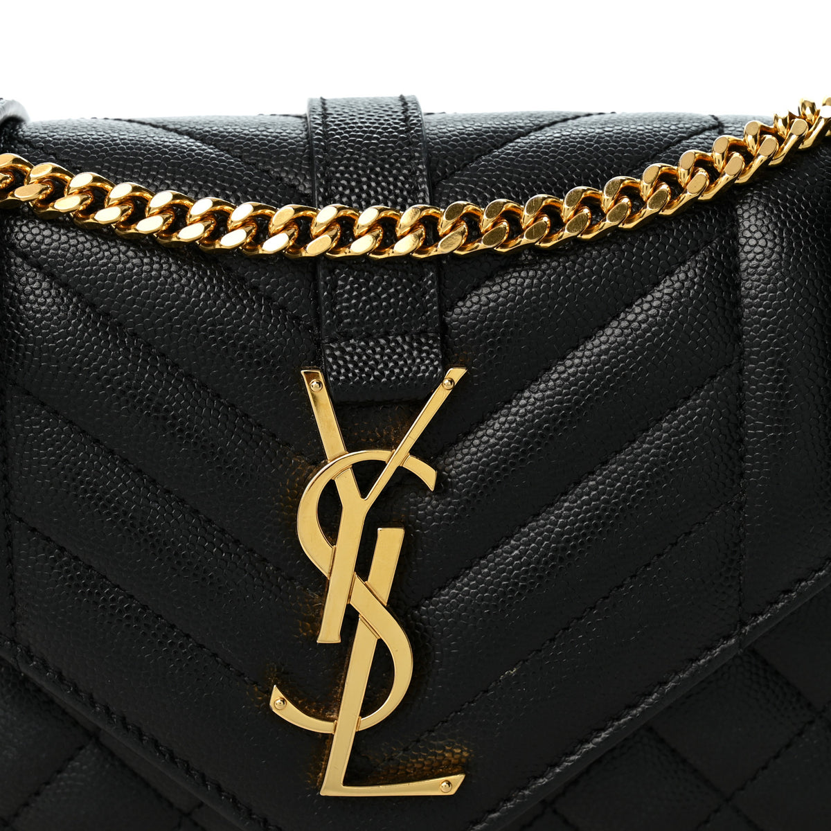 Saint Laurent Grain De Poudre Textured Mixed Matelasse Triquilt Small Monogram Satchel Black 7 of 9