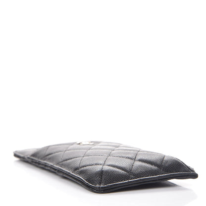 Chanel Caviar Quilted Classic Flat Wallet Pouch Black 4 of 8