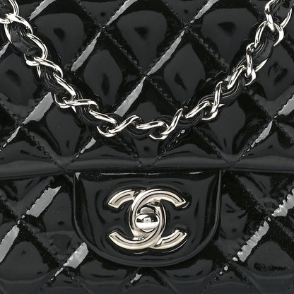Chanel Patent Calfskin Quilted Mini Rectangular Flap Black 9 of 12