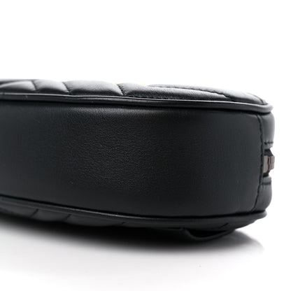 Gucci Calfskin Matelasse GG Marmont Belt Bag 95 38 Black 10 of 10
