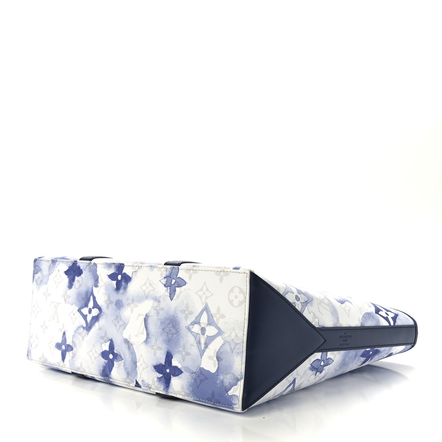 Monogram Watercolor Weekend Tote PM Blue