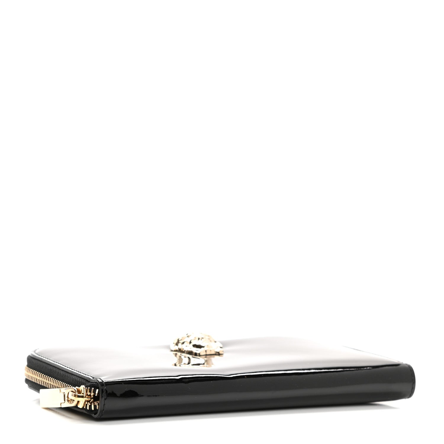Versace Patent Palazzo Medusa Zip Around Wallet Black 4 of 6