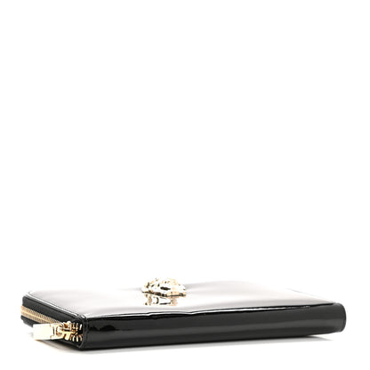 Versace Patent Palazzo Medusa Zip Around Wallet Black 4 of 6