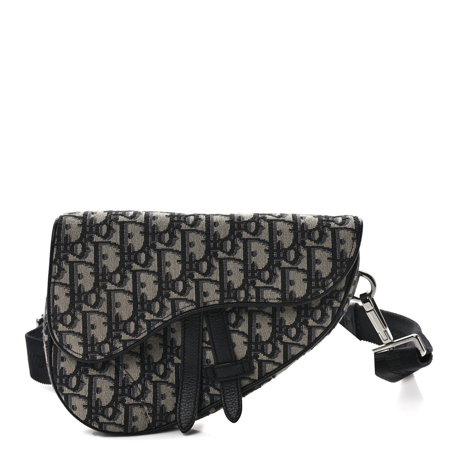 Christian Dior Oblique Mens Mini Saddle Bag Blue 1 of 9