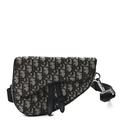Christian Dior Oblique Mens Mini Saddle Bag Blue 1 of 9