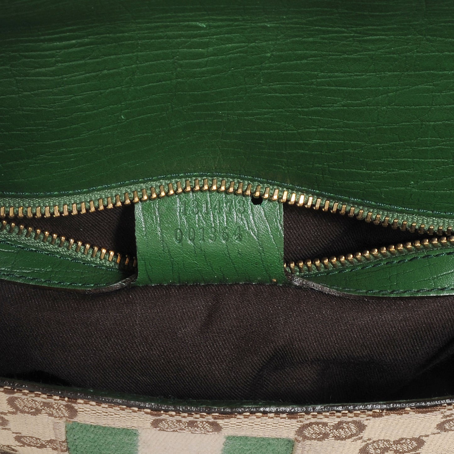 Monogram Horsebit Web Flap Bag Green