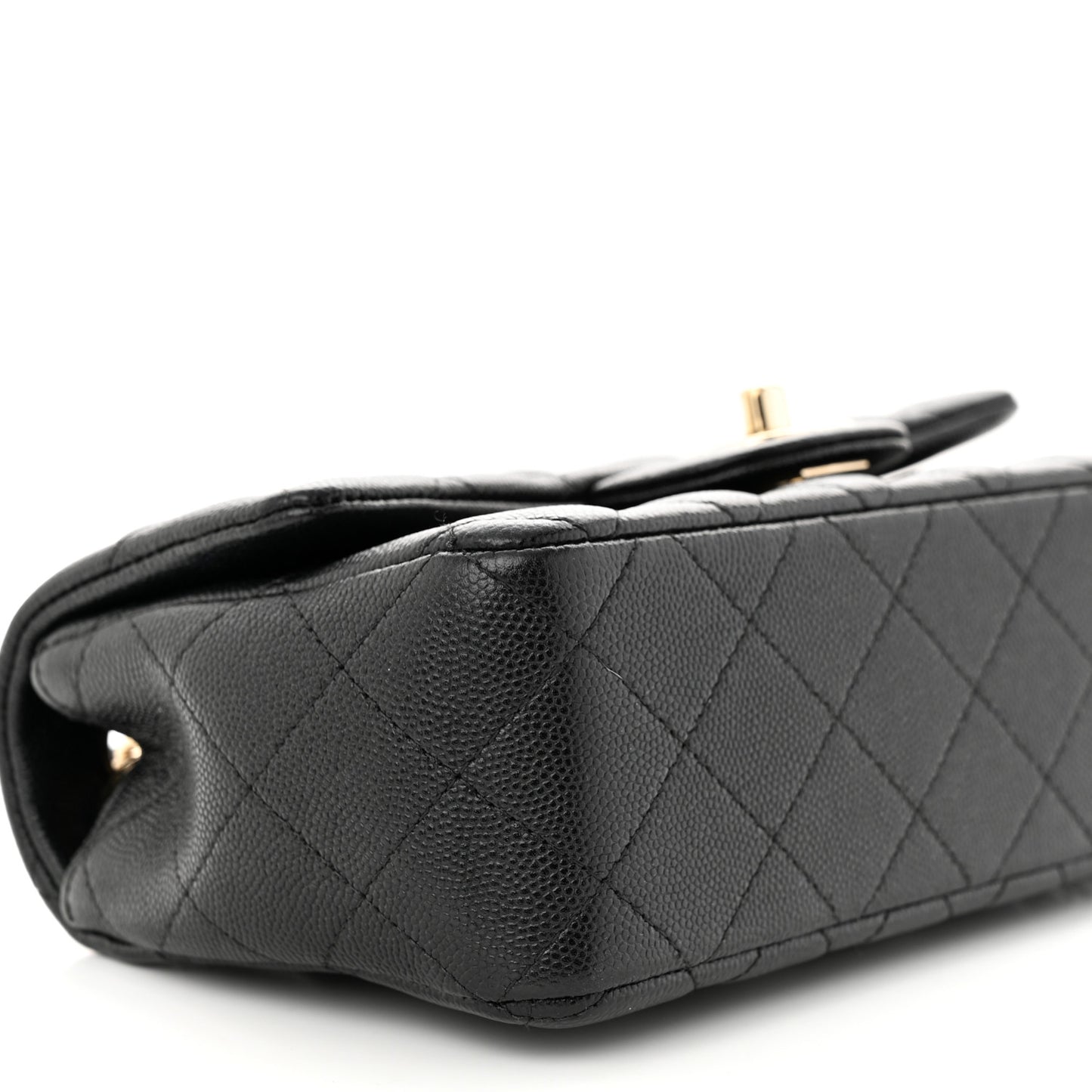 Caviar Quilted Mini Rectangular Flap Black
