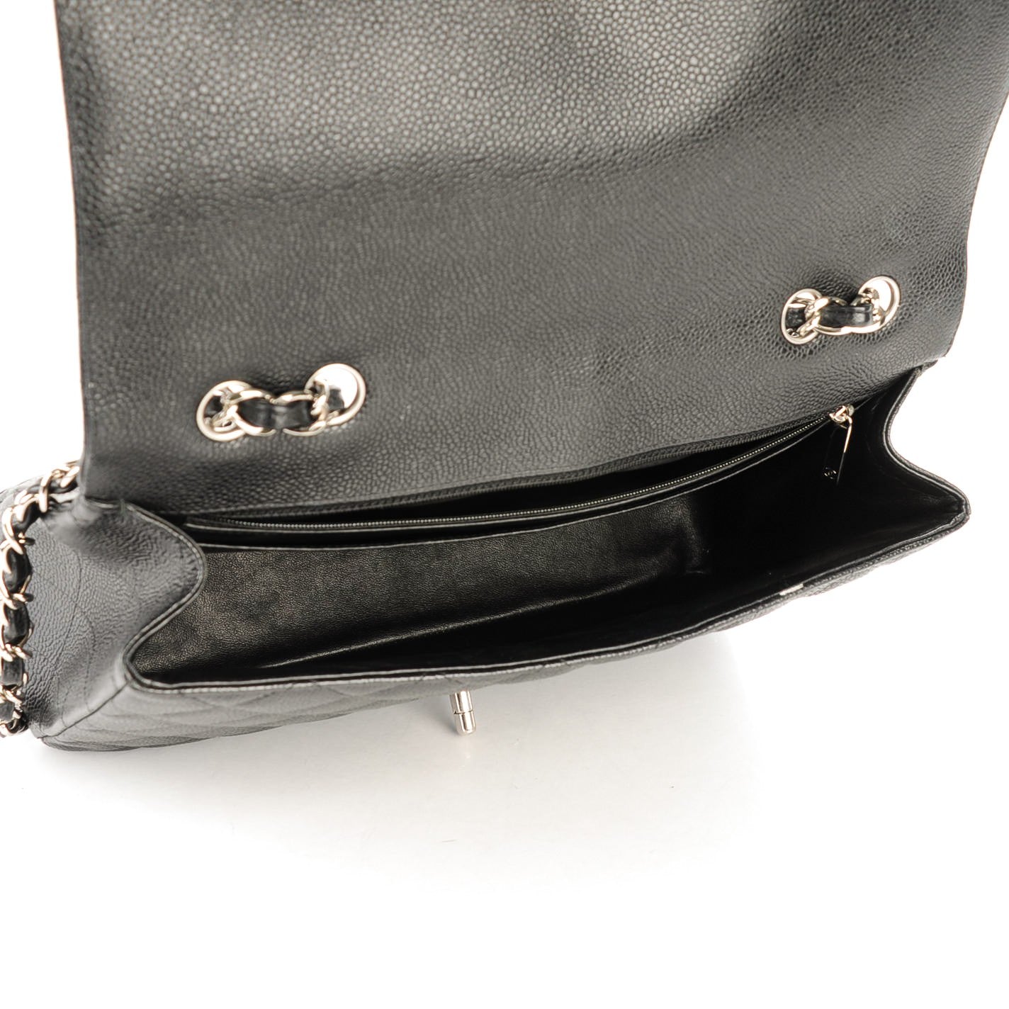 Chanel Caviar Quilted Jumbo Single Flap Black 5 of 7