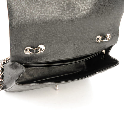 Chanel Caviar Quilted Jumbo Single Flap Black 5 of 7