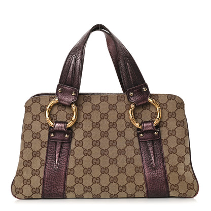 Gucci Monogram Small Bamboo Tote Bronze 1 of 12