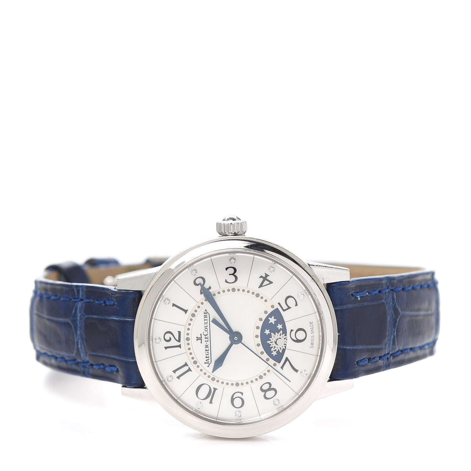 Jaeger-LeCoultre Stainless Steel Alligator Diamond Mother of Pearl 29mm Rendez Vous Automatic Watch Q3468410 2 of 5