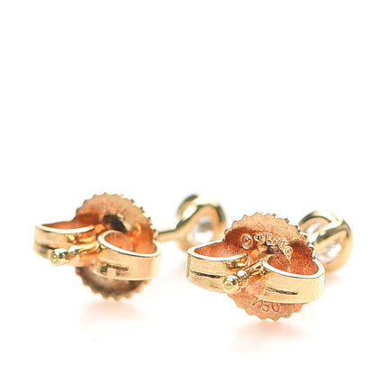 Tiffany 18K Yellow Gold Diamond .10ctw Elsa Peretti Diamonds By The Yard Earrings 3 of 6