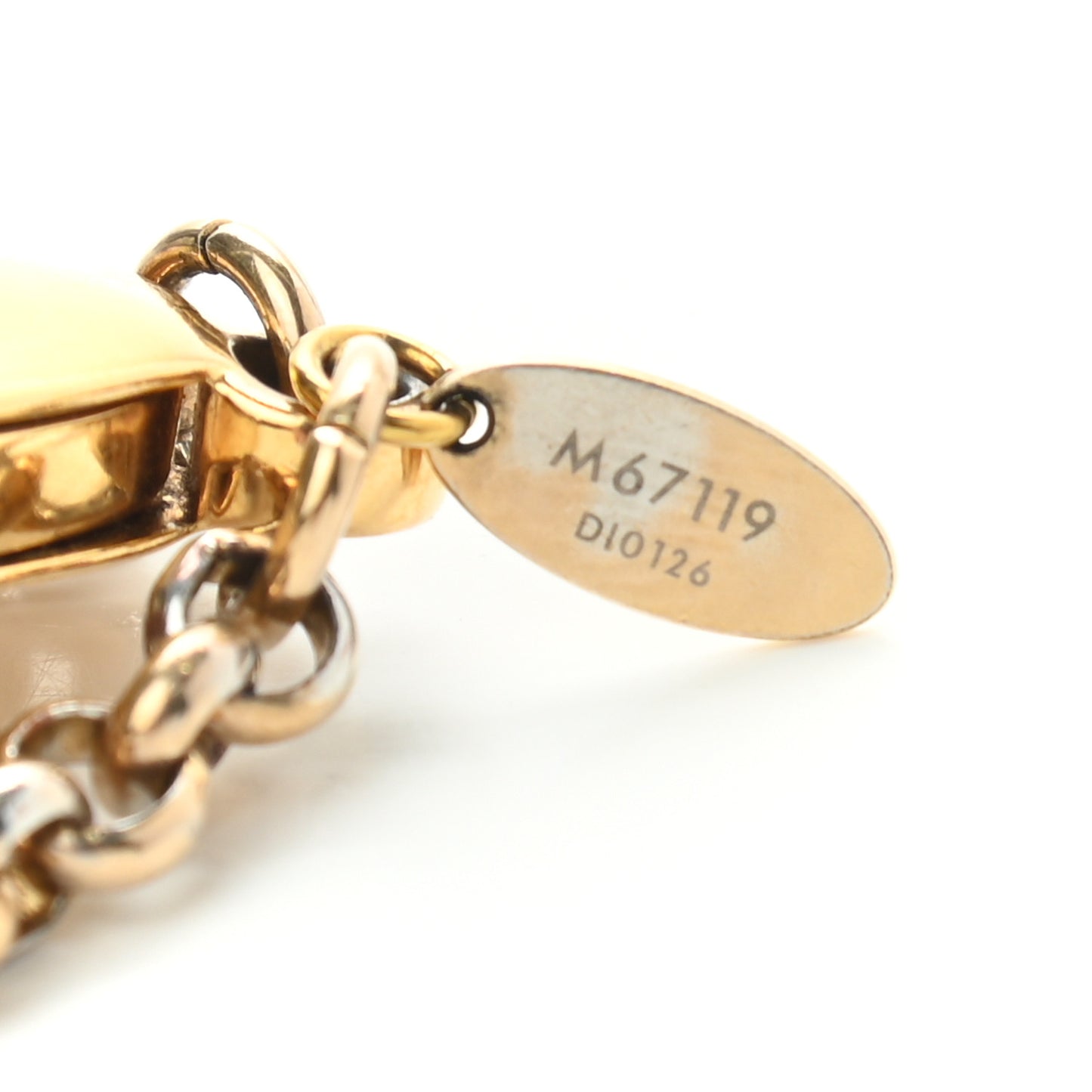 Fleur De Monogram Bag Charm Dore