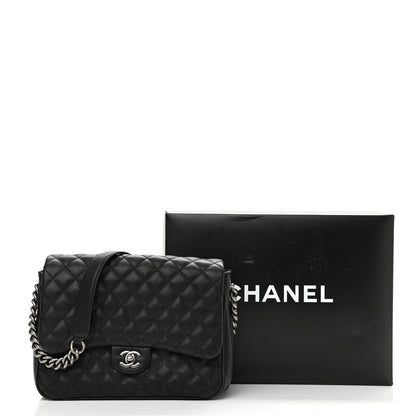 Chanel Caviar Quilted Medium Rock In Rome Single Flap Black 10 of 12
