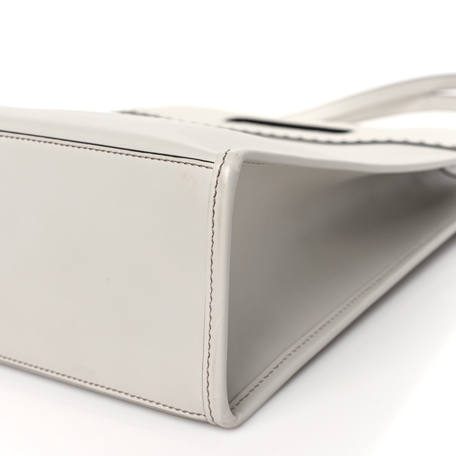 Fendi Vitello King Logo Embossed Shopping Tote Green Tea 9 of 9