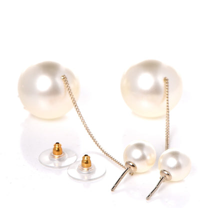 Chanel Pearl CC Drop Earrings Gold 3 of 3