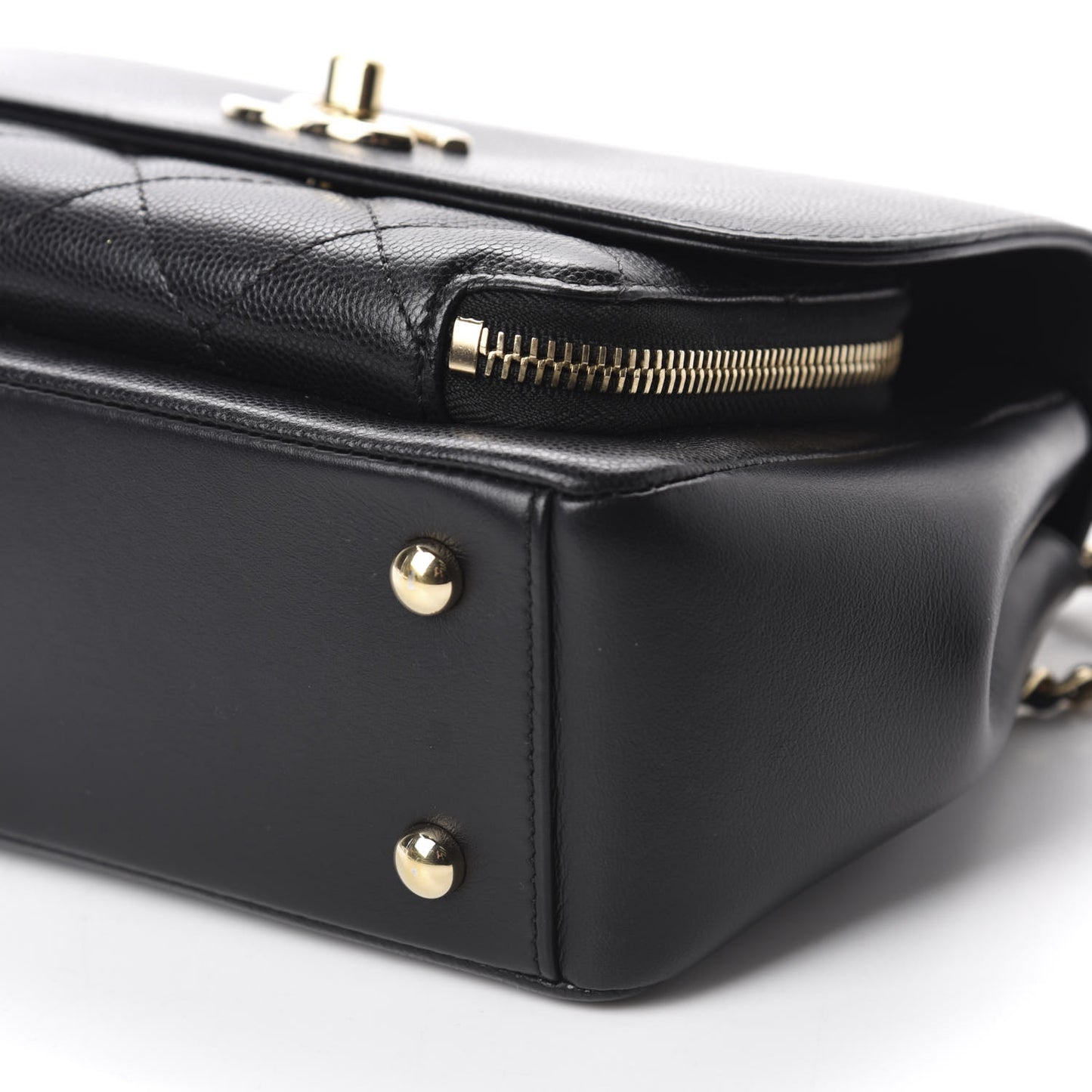 Caviar Quilted Mini Business Affinity Flap Black