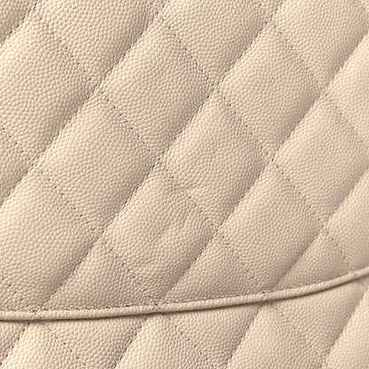 Chanel Caviar Quilted Jumbo Double Flap Light Beige 12 of 13