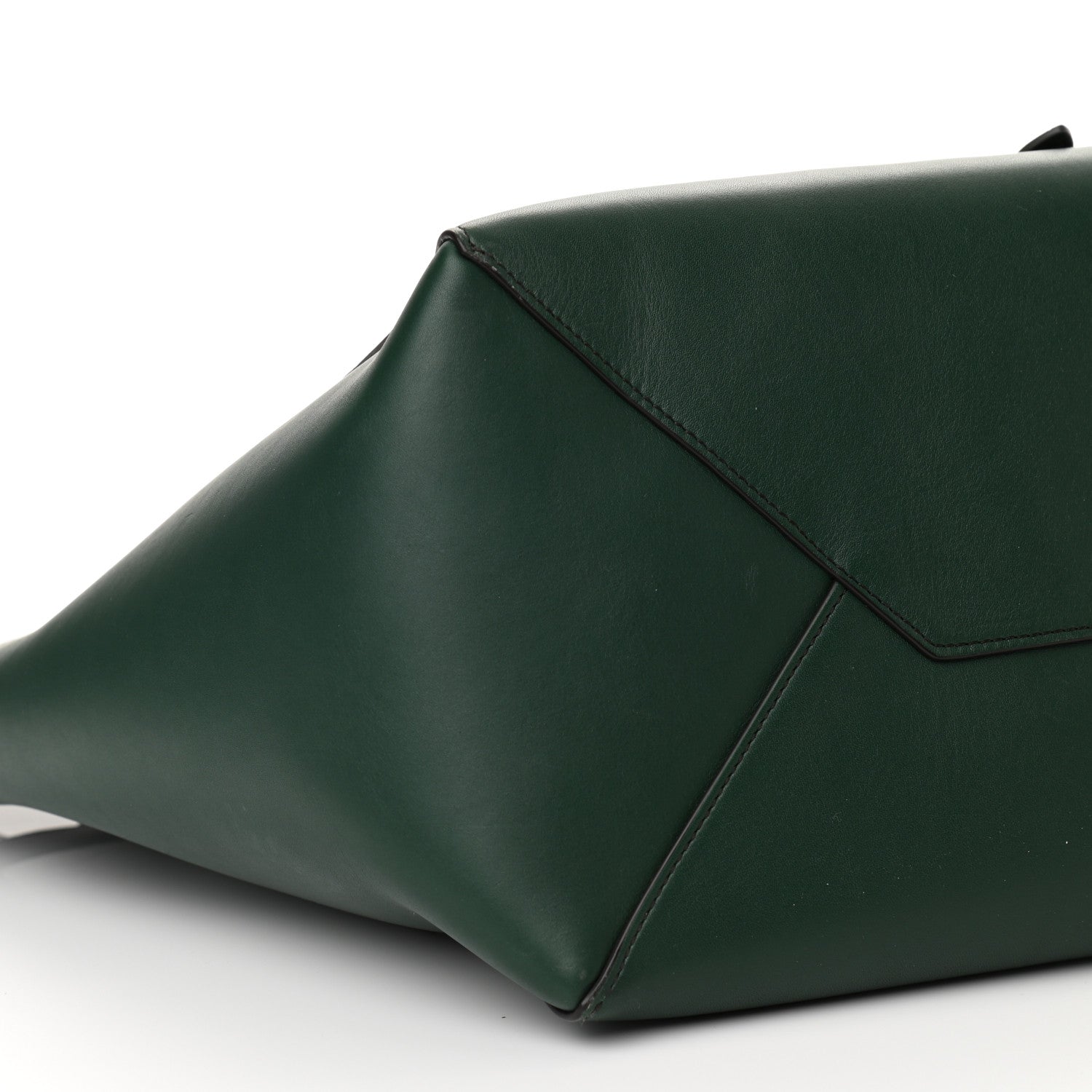 Celine Smooth Calfskin Small Belt Cabas Phantom Dark Green 8 of 9